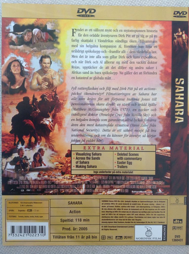 Sahara DVD movie collectible [Barcode 7332421022310] - Main Image 2