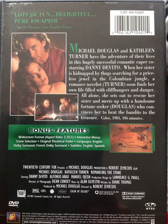 Romancing the Stone Digital Copy movie collectible [Barcode 086162104015] - Main Image 2