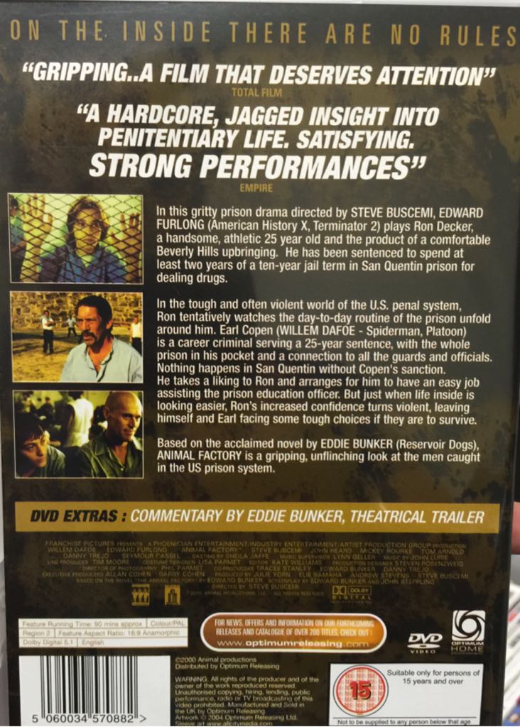 Animal Factory DVD movie collectible [Barcode 5060034570882] - Main Image 2