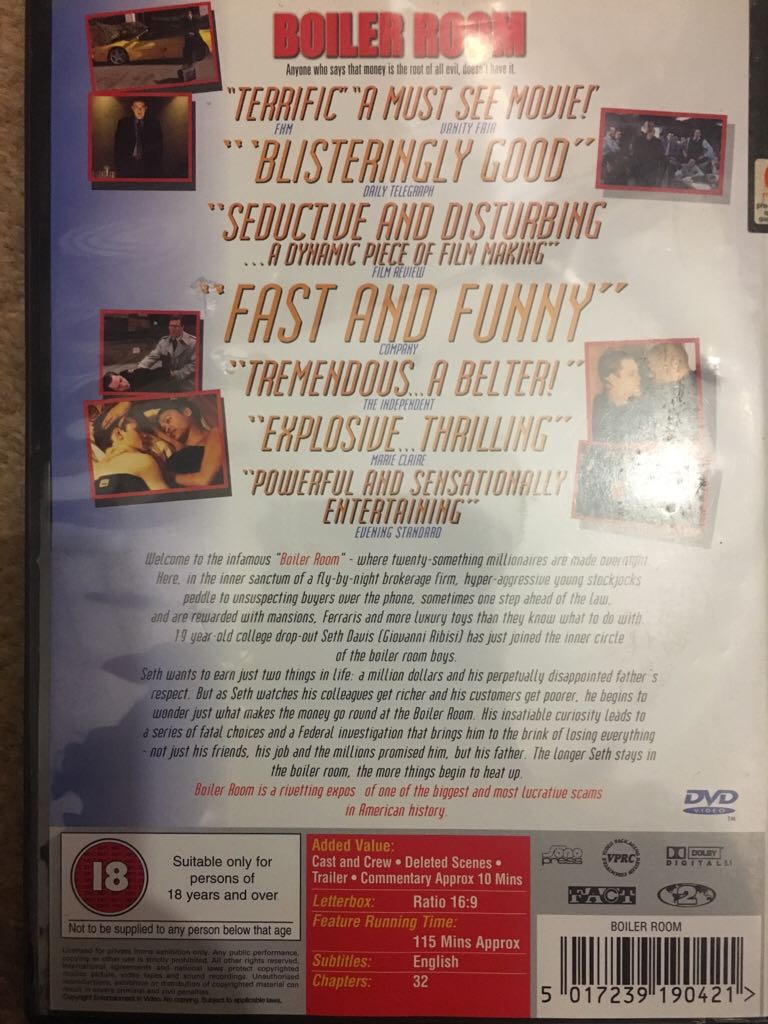 Boiling Point DVD movie collectible [Barcode 5060002832387] - Main Image 2