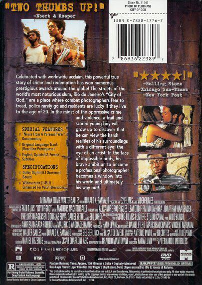 City of God DVD movie collectible [Barcode 031398137269] - Main Image 2