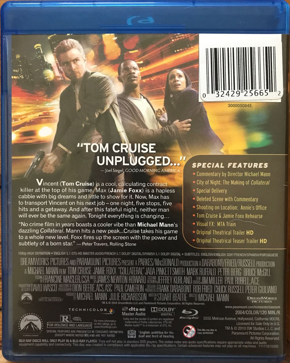 Collateral (BR) Blu-ray movie collectible [Barcode 032429256652] - Main Image 2
