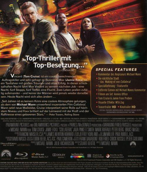 Collateral Blu-ray movie collectible [Barcode 097361423845] - Main Image 2