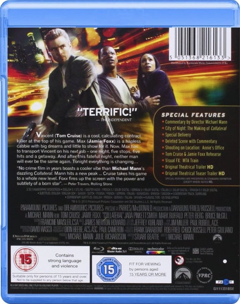 Collateral Blu-ray movie collectible [Barcode 5051368216133] - Main Image 2