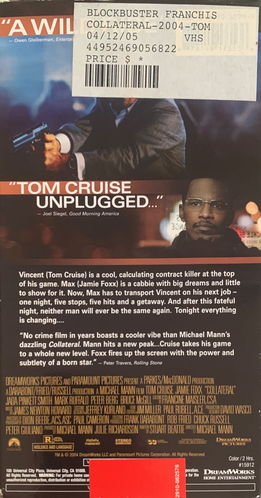 Collateral VHS movie collectible [Barcode 678149173536] - Main Image 2
