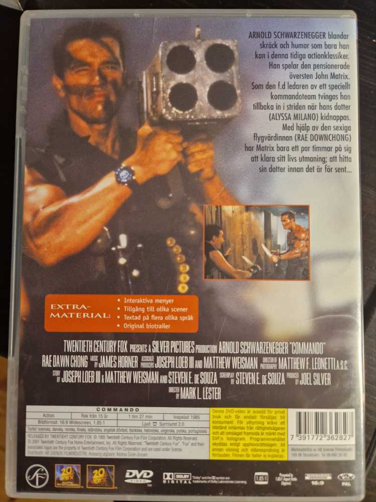 Commando DVD movie collectible [Barcode 7391772362827] - Main Image 2