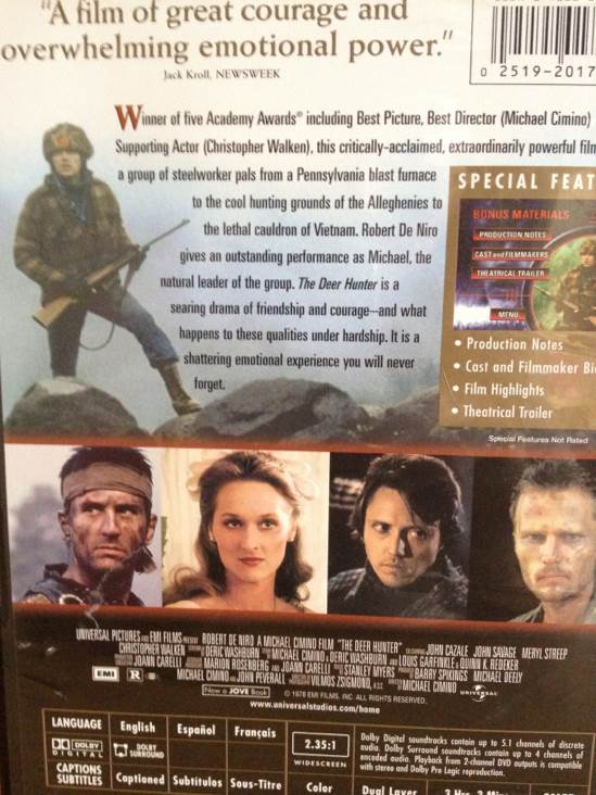 Deer Hunter DVD movie collectible [Barcode 025192017728] - Main Image 2