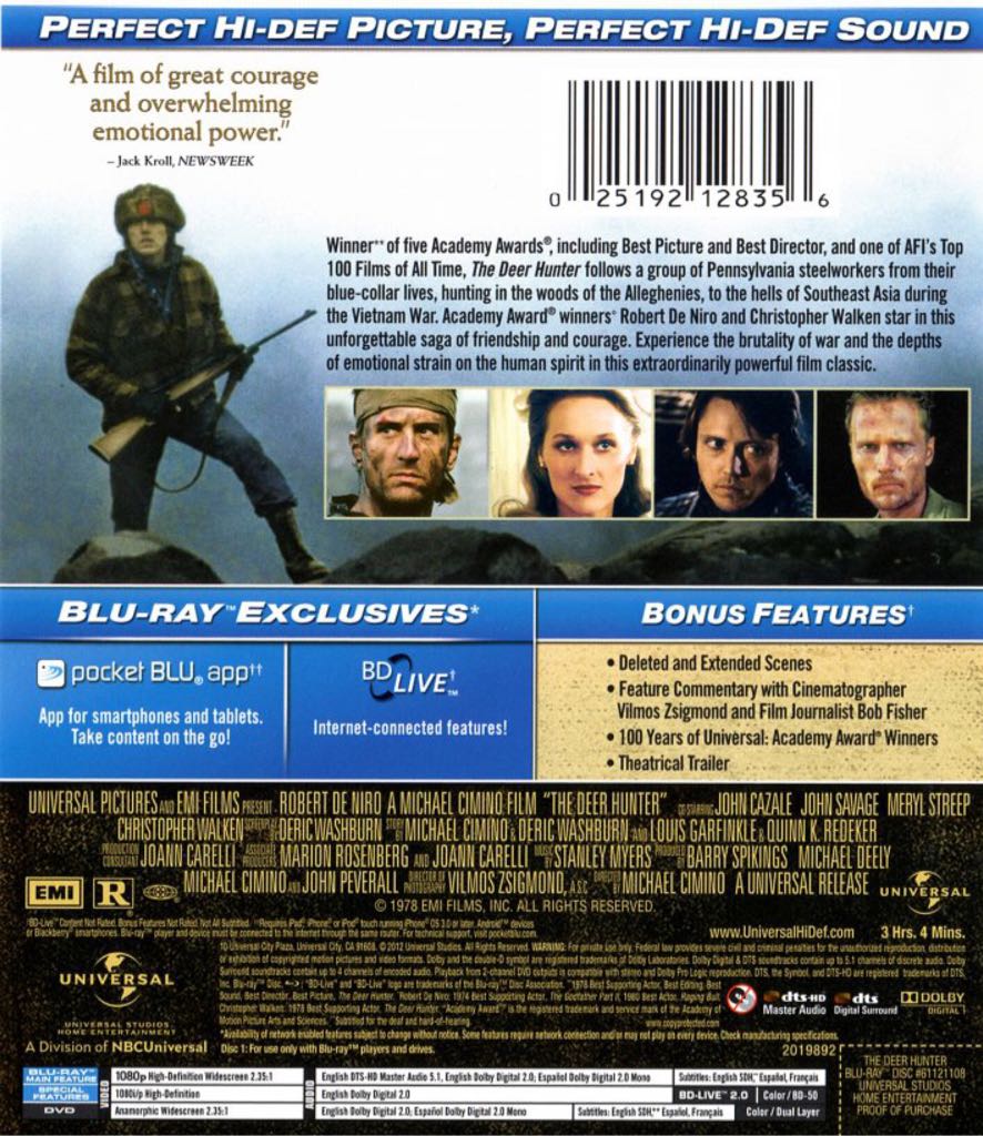 The Deer Hunter Movies Anywhere movie collectible [Barcode 025192251573] - Main Image 2