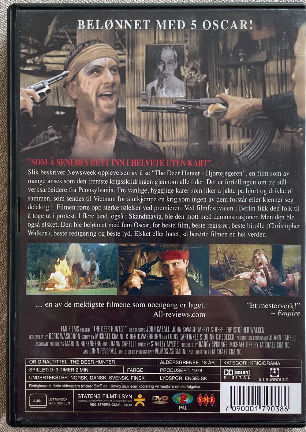 The Deer Hunter: Hjortejegeren DVD movie collectible [Barcode 7090001790386] - Main Image 2