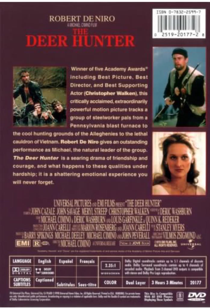 The Deer Hunter DVD movie collectible [Barcode 7321900380065] - Main Image 2