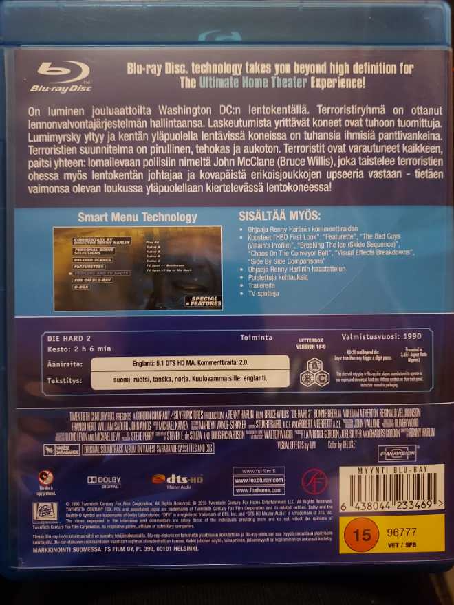 Die Hard 2: Die Harder Blu-ray movie collectible [Barcode 6438044233469] - Main Image 2