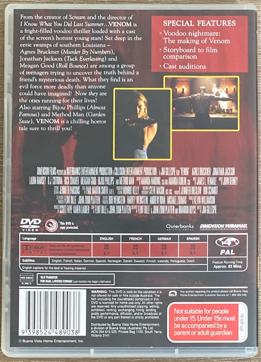 Venom DVD movie collectible [Barcode 9398524489038] - Main Image 2