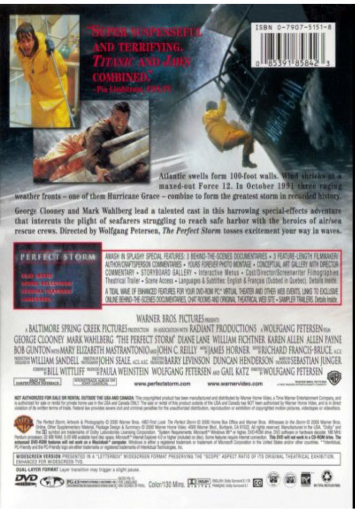 *The Perfect Storm DVD movie collectible [Barcode 7381946876854] - Main Image 2