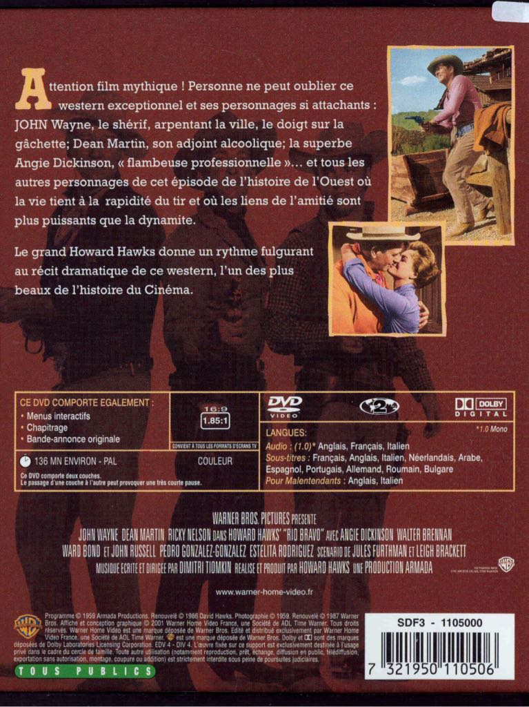 Rio Bravo (2-NOV) 16mm movie collectible [Barcode 7321921110504] - Main Image 2