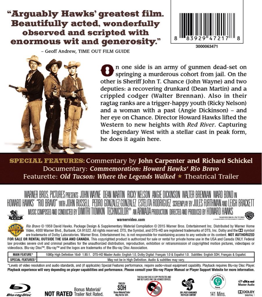 Rio Bravo Blu-ray movie collectible - Main Image 2