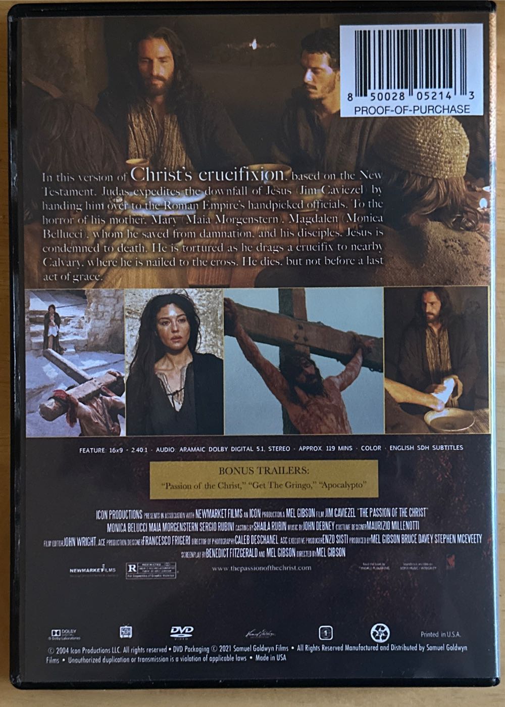 The Passion of the Christ Blu-ray movie collectible [Barcode 024543664673] - Main Image 2