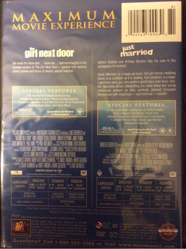 Girl Next Door DVD movie collectible [Barcode 024523135889] - Main Image 2