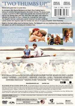 The Notebook DVD movie collectible [Barcode 065935205968] - Main Image 2