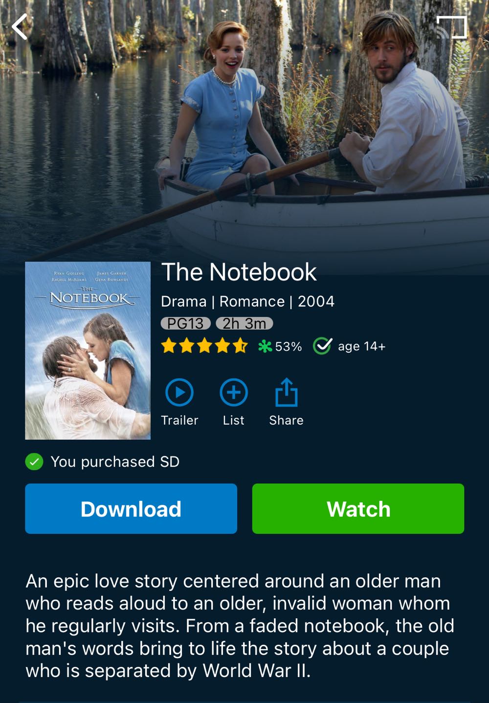 Notebook, The Blu-ray movie collectible [Barcode 794043145513] - Main Image 2