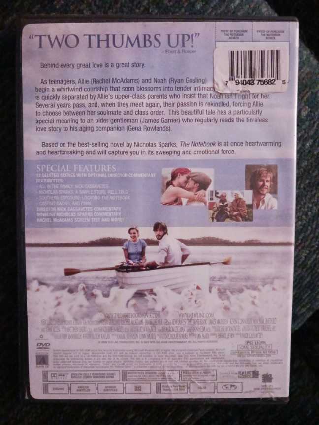The Notebook DVD movie collectible [Barcode 79404374972] - Main Image 2