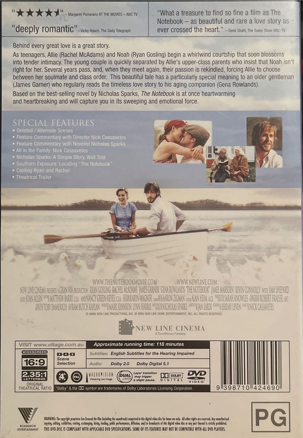 The Notebook DVD movie collectible [Barcode 9398710424690] - Main Image 2