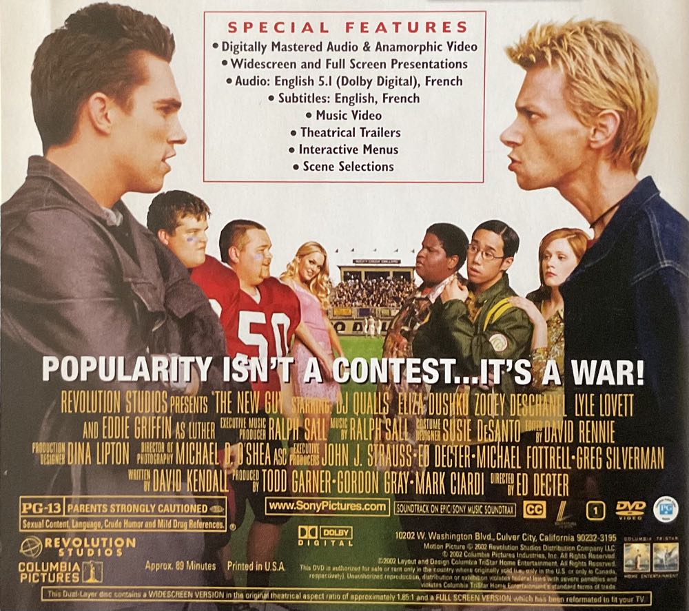 The New Guy DVD movie collectible [Barcode 043396098923] - Main Image 3