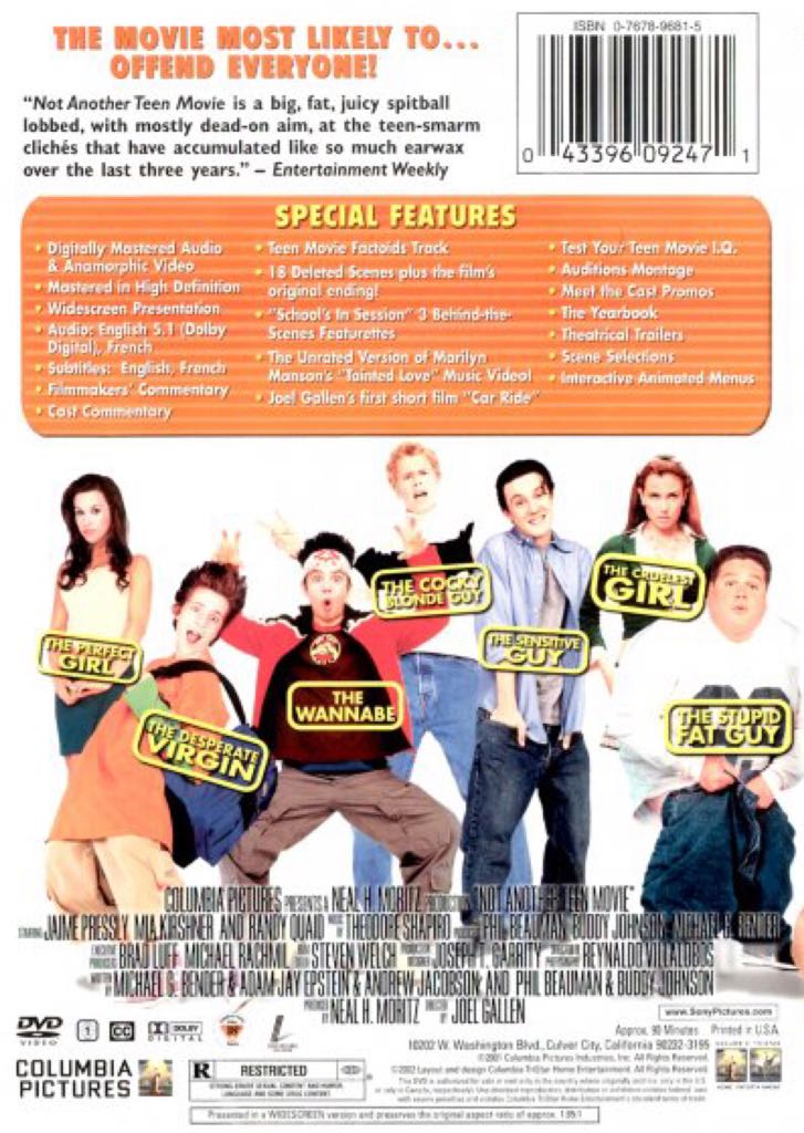 Not Another Teen Movie DVD movie collectible [Barcode 043396076020] - Main Image 2