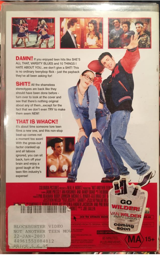 Not Another Teen Movie VHS movie collectible [Barcode 5023940272387] - Main Image 2