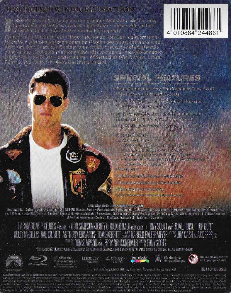 Top Gun Blu-ray movie collectible [Barcode 4010884244861] - Main Image 2