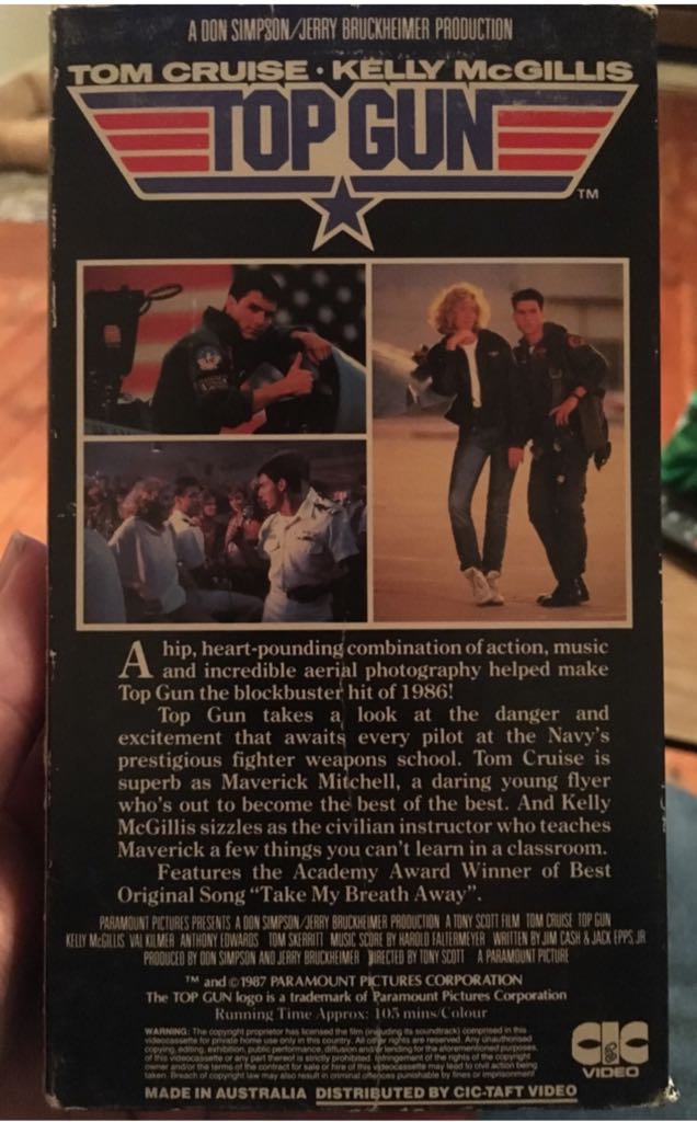 Top Gun VHS movie collectible [Barcode 9311532010704] - Main Image 2