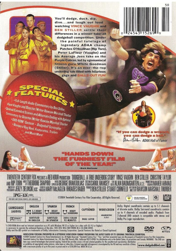 Dodgeball: A True Underdog Story DVD movie collectible [Barcode 024543160878] - Main Image 2