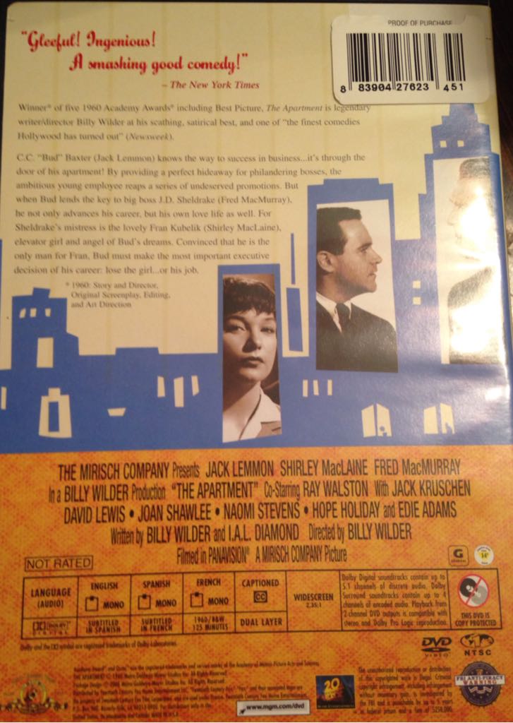 The Apartment DVD movie collectible - Main Image 2