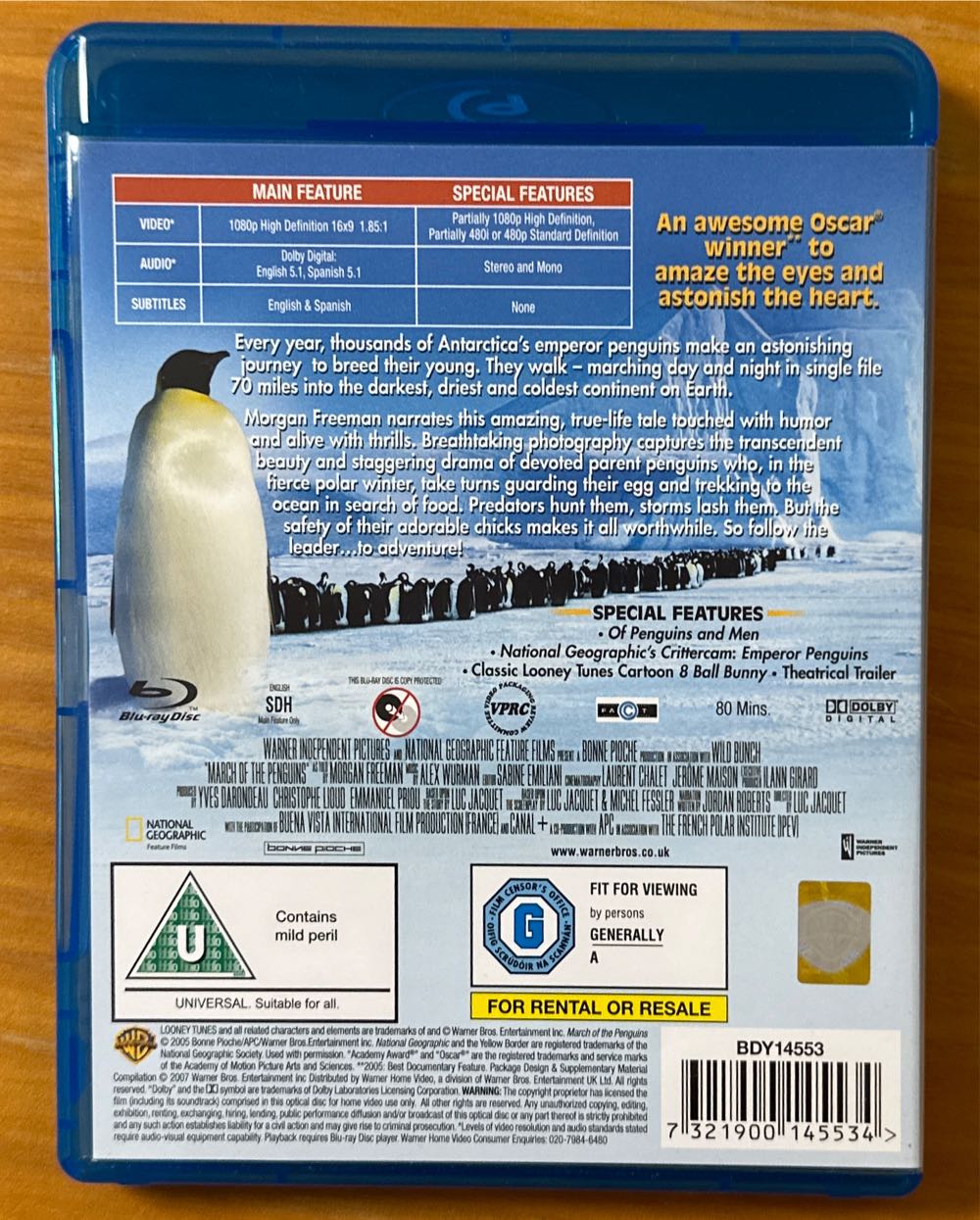 March of the Penguins Blu-ray movie collectible [Barcode 7321900145534] - Main Image 2