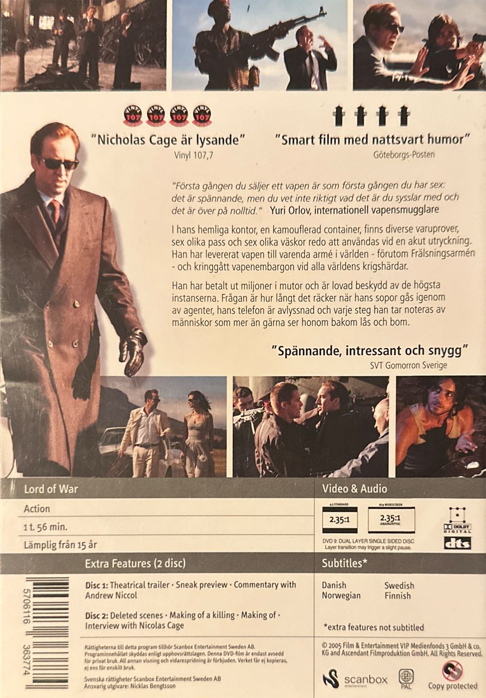 Lord of War DVD movie collectible [Barcode 5706116363774] - Main Image 2