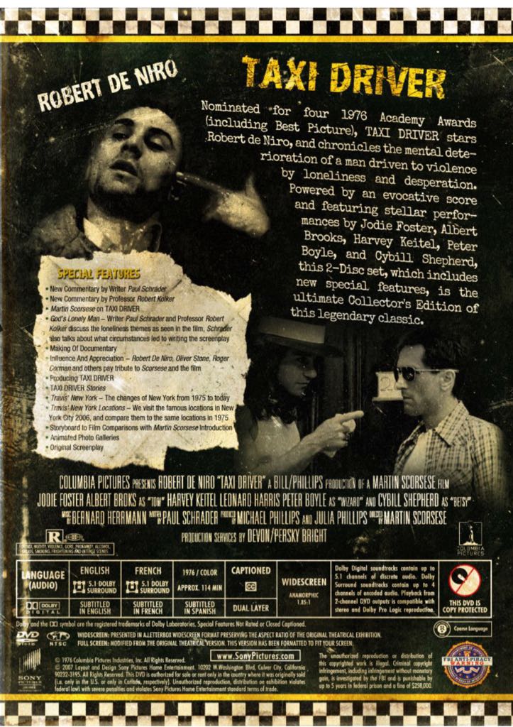 Taxi Driver DVD movie collectible [Barcode 5035822001930] - Main Image 2