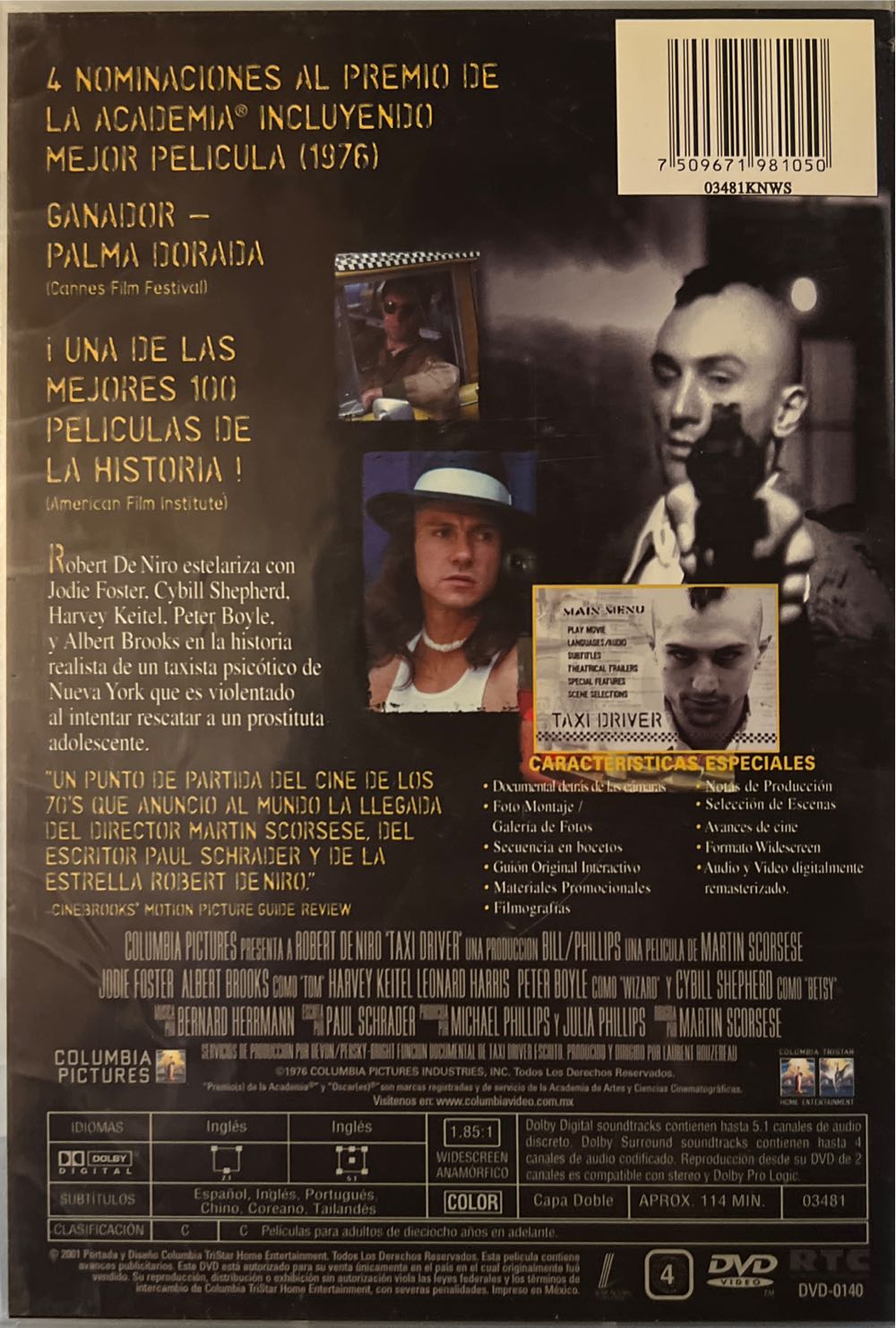 Taxi Driver DVD movie collectible [Barcode 7509671981050] - Main Image 2