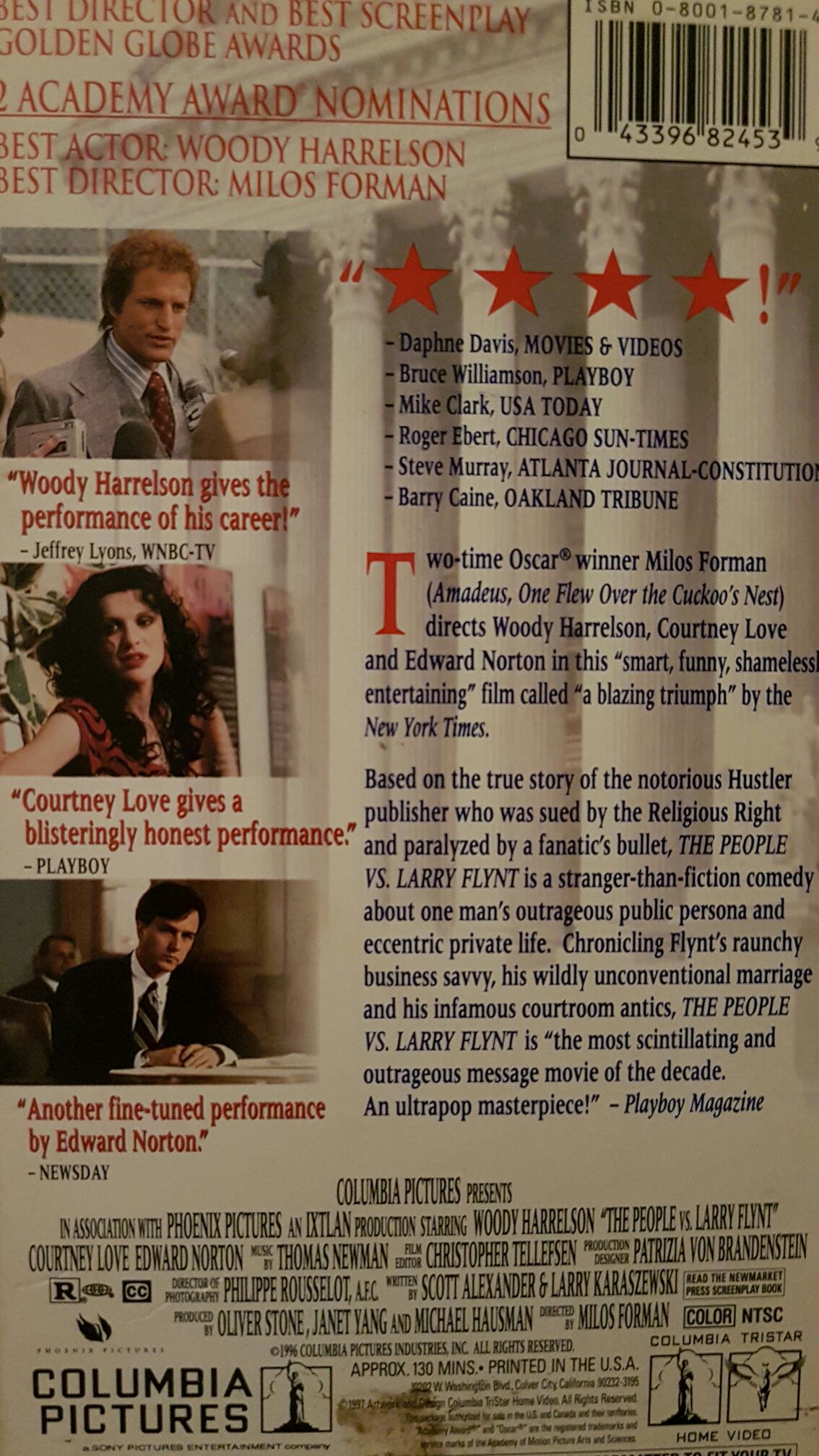 People vs. Larry Flynt, The VHS movie collectible [Barcode 043396824539] - Main Image 2