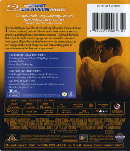 The Thomas Crown affair DVD movie collectible [Barcode 8712626002635] - Main Image 2