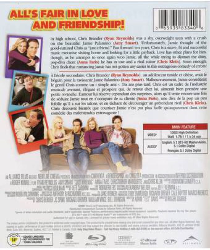 Just Friends Blu-ray movie collectible [Barcode 065935833406] - Main Image 2