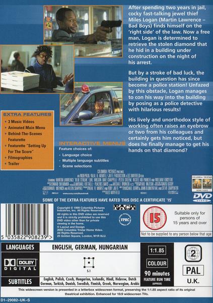 Blue Streak DVD movie collectible [Barcode 5035822908239] - Main Image 2