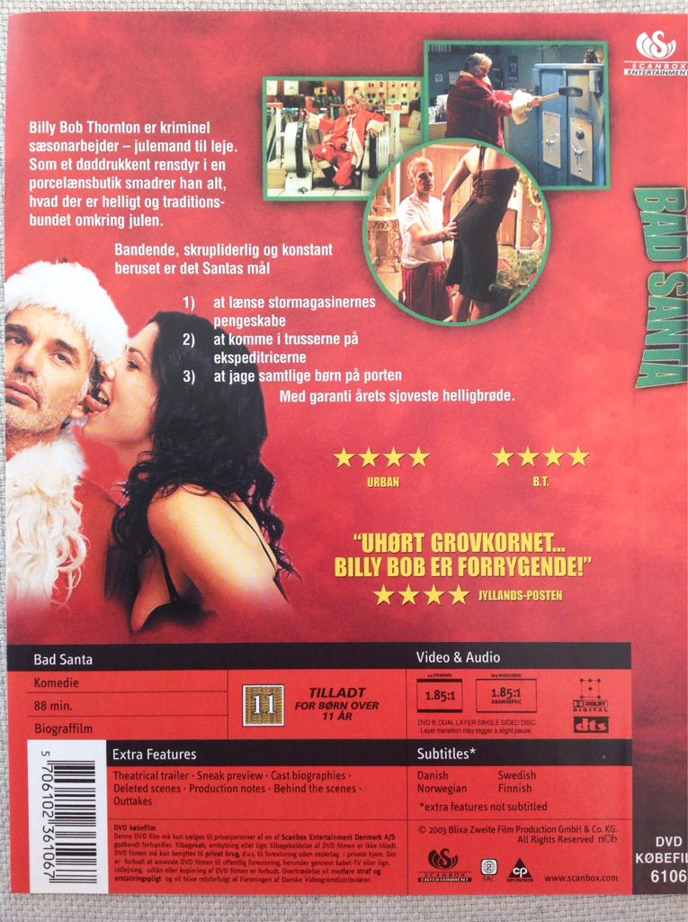 Bad Santa DVD movie collectible [Barcode 5706102361067] - Main Image 2