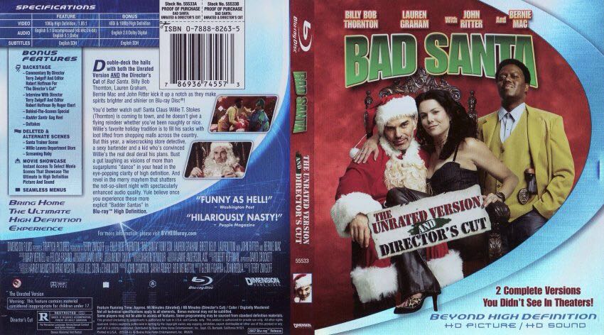 Bad Santa (Unrated Version & Director’s Cut) Blu-ray movie collectible [Barcode 786936745573] - Main Image 2