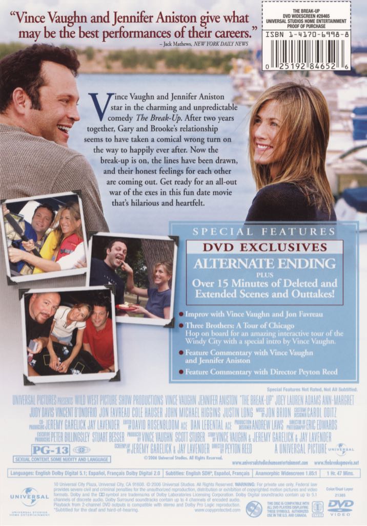 The Break-Up Blu-ray movie collectible [Barcode 025192073052] - Main Image 2