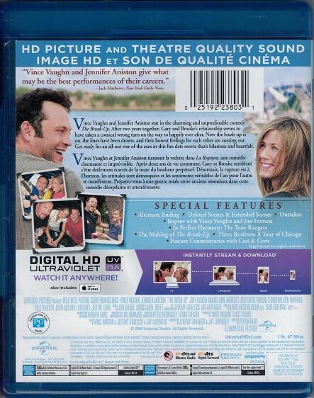 The Break-Up Blu-ray movie collectible [Barcode 025192238031] - Main Image 2