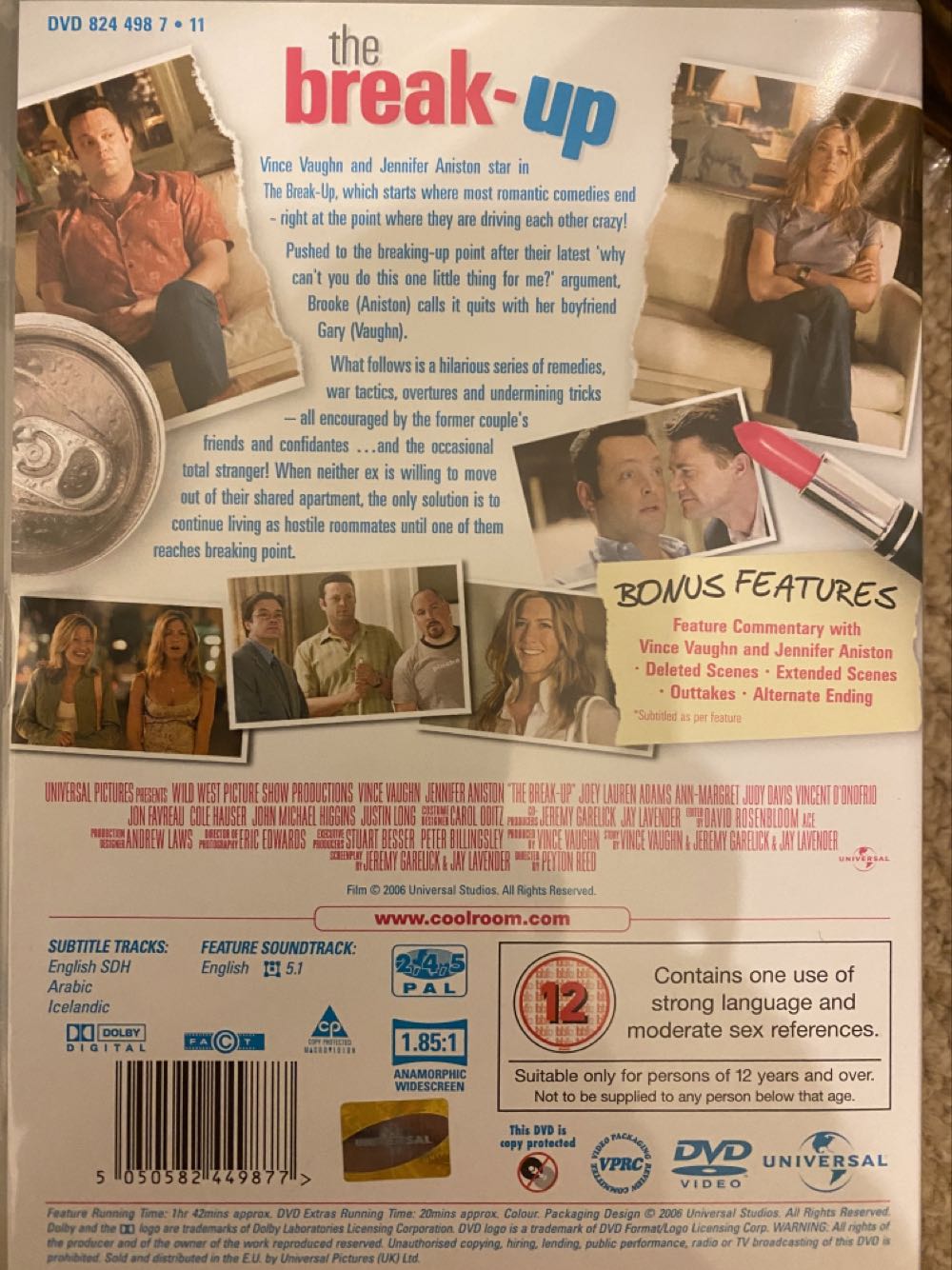The Break Up DVD movie collectible [Barcode 5050582449877] - Main Image 2
