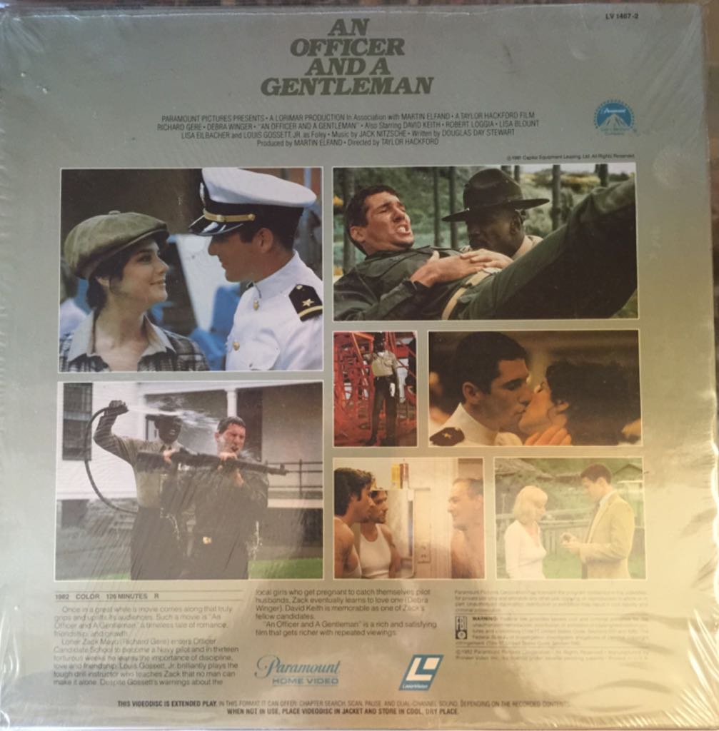 An Officer and a Gentleman Laser Disc movie collectible [Barcode 097360146769] - Main Image 2