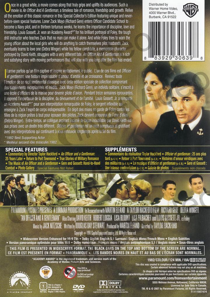 An Officer And A Gentleman DVD movie collectible [Barcode 5014437806338] - Main Image 2