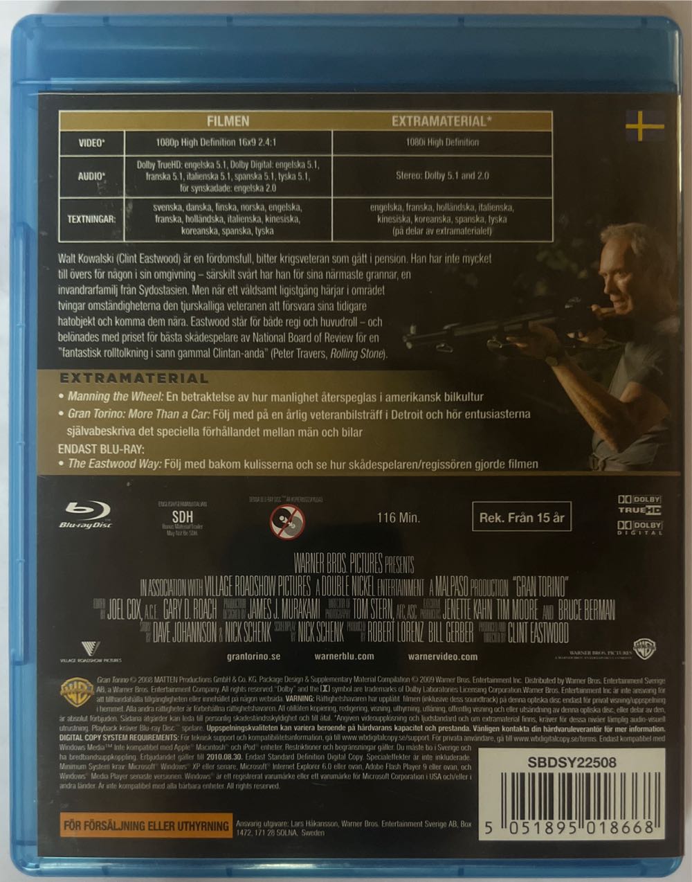 Gran Torino Blu-ray movie collectible [Barcode 5051895018668] - Main Image 2