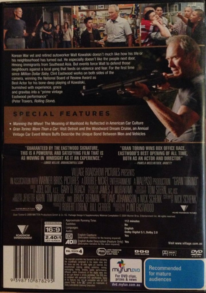Gran Torino DVD movie collectible [Barcode 9398710878295] - Main Image 2