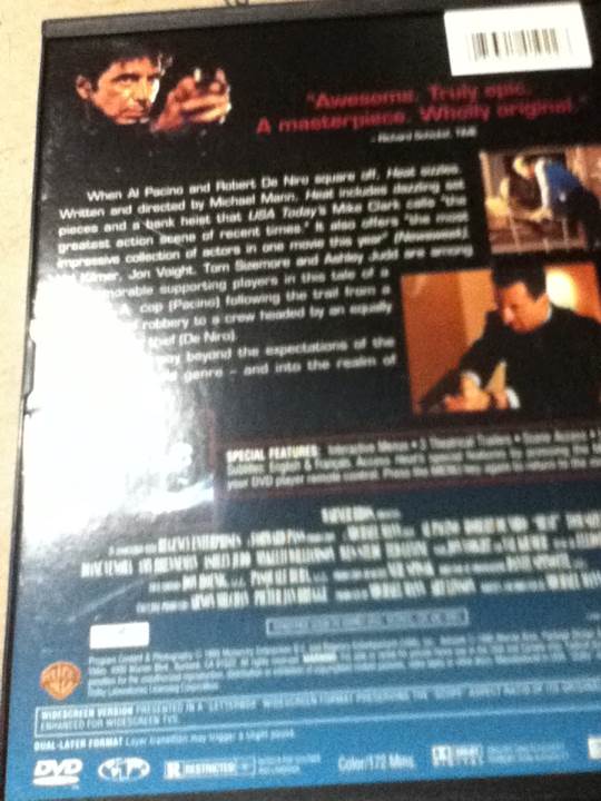 Heat VHS movie collectible [Barcode 085391419426] - Main Image 2